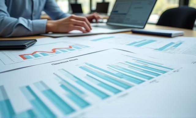 Operational efficiency chart with business analyst